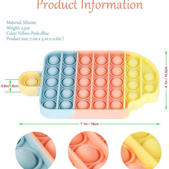 Ice Cream Pop It Fidget Toy - Picture 3 of 4